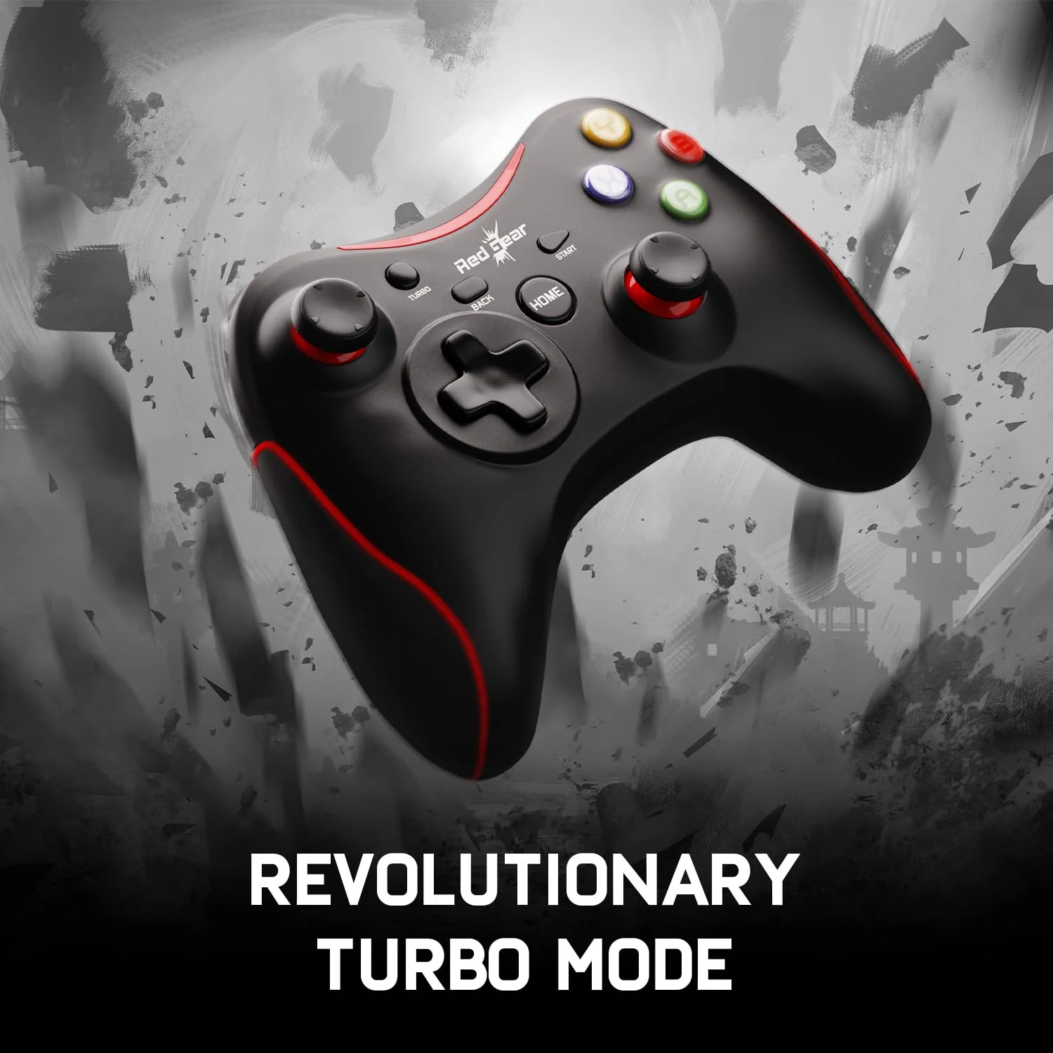 Redgear Pro Wireless Gamepad with 2.4GHz Wireless Technology, Integrated Dual Intensity Motor, Illuminated Keys for PC(Compatible with Windows 7/8/8.1/10 only) - Image 3